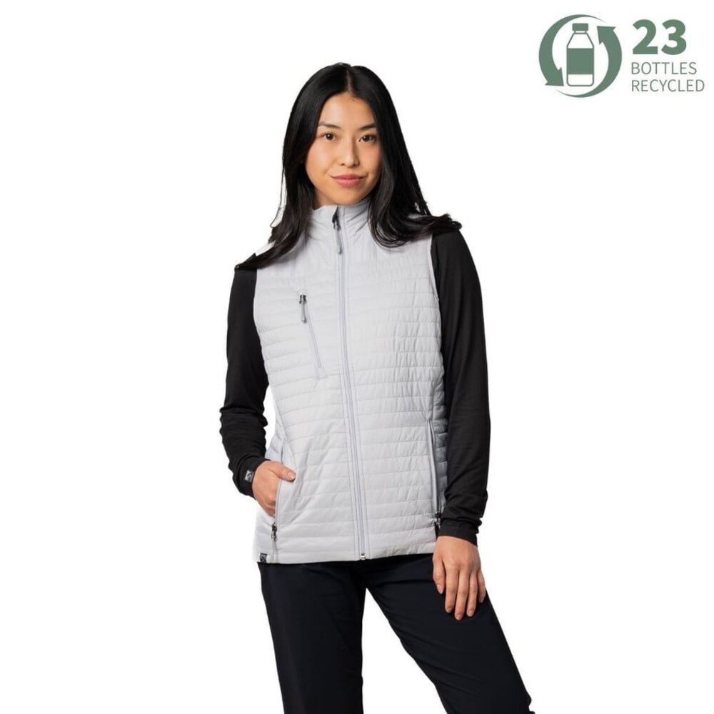 Storm Creek Front Runner Insulated Quilted Vest Platinum Gray Gorp Granola M NEW